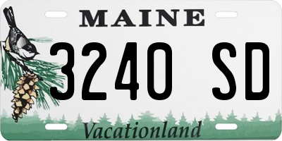 ME license plate 3240SD