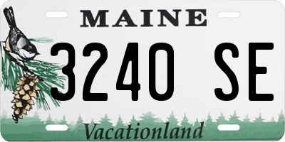 ME license plate 3240SE