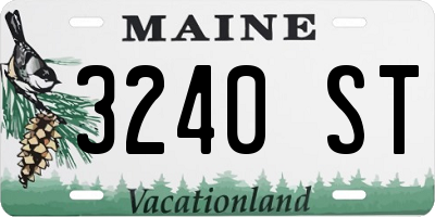 ME license plate 3240ST