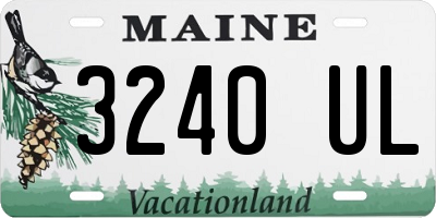 ME license plate 3240UL