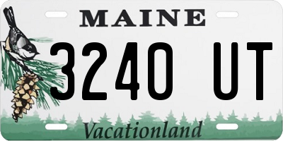 ME license plate 3240UT