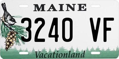 ME license plate 3240VF