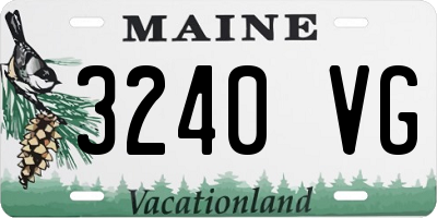 ME license plate 3240VG