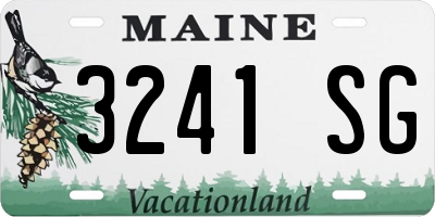 ME license plate 3241SG