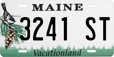ME license plate 3241ST