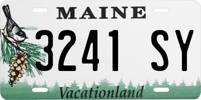 ME license plate 3241SY