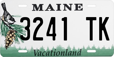 ME license plate 3241TK