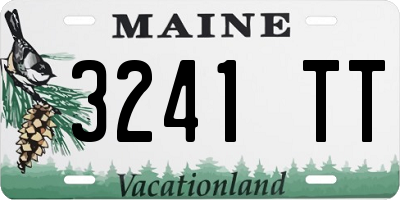 ME license plate 3241TT
