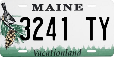ME license plate 3241TY