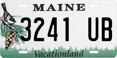 ME license plate 3241UB