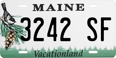 ME license plate 3242SF