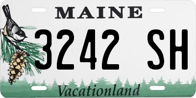 ME license plate 3242SH