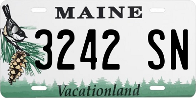 ME license plate 3242SN
