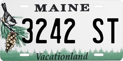 ME license plate 3242ST