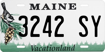 ME license plate 3242SY