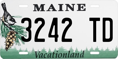 ME license plate 3242TD
