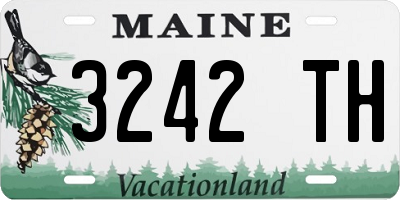 ME license plate 3242TH