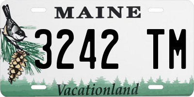 ME license plate 3242TM