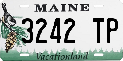 ME license plate 3242TP