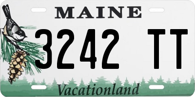 ME license plate 3242TT