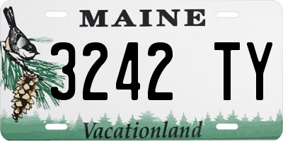 ME license plate 3242TY
