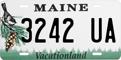 ME license plate 3242UA