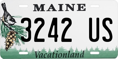 ME license plate 3242US