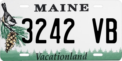 ME license plate 3242VB