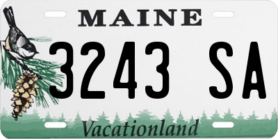 ME license plate 3243SA