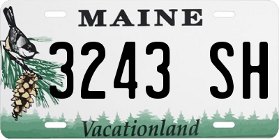 ME license plate 3243SH