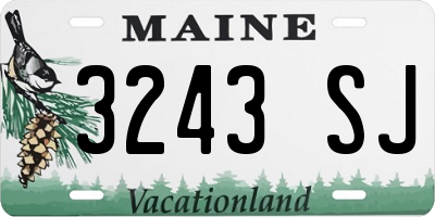 ME license plate 3243SJ