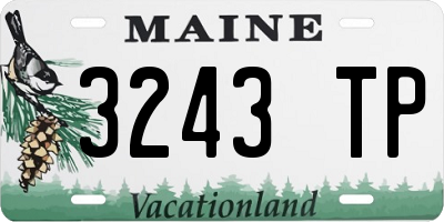 ME license plate 3243TP
