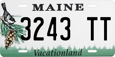 ME license plate 3243TT