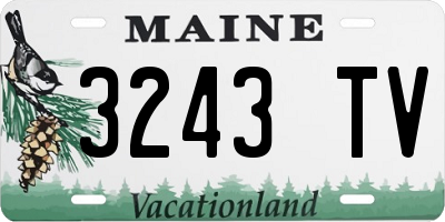 ME license plate 3243TV
