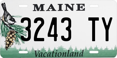 ME license plate 3243TY