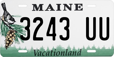 ME license plate 3243UU