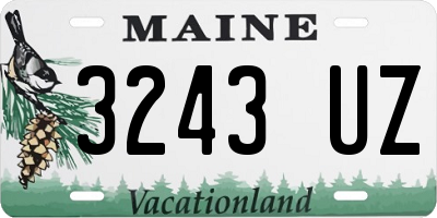 ME license plate 3243UZ