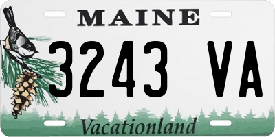 ME license plate 3243VA