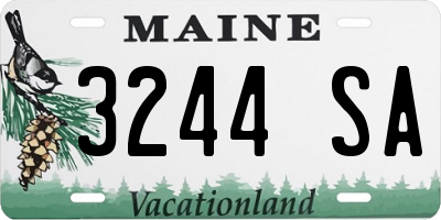 ME license plate 3244SA