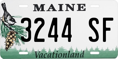ME license plate 3244SF