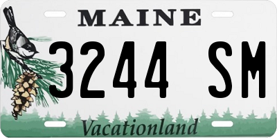 ME license plate 3244SM