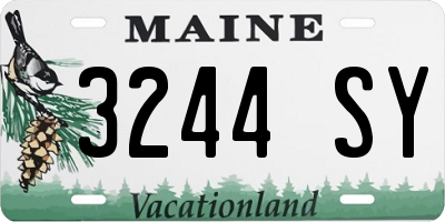 ME license plate 3244SY
