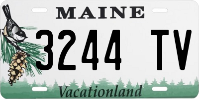 ME license plate 3244TV