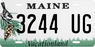 ME license plate 3244UG