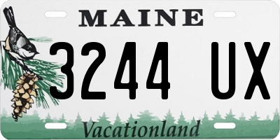 ME license plate 3244UX