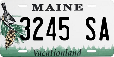 ME license plate 3245SA