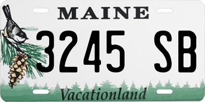 ME license plate 3245SB