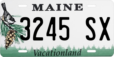 ME license plate 3245SX