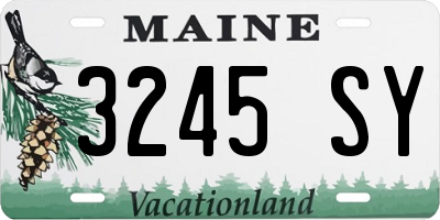 ME license plate 3245SY