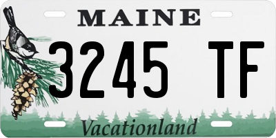 ME license plate 3245TF